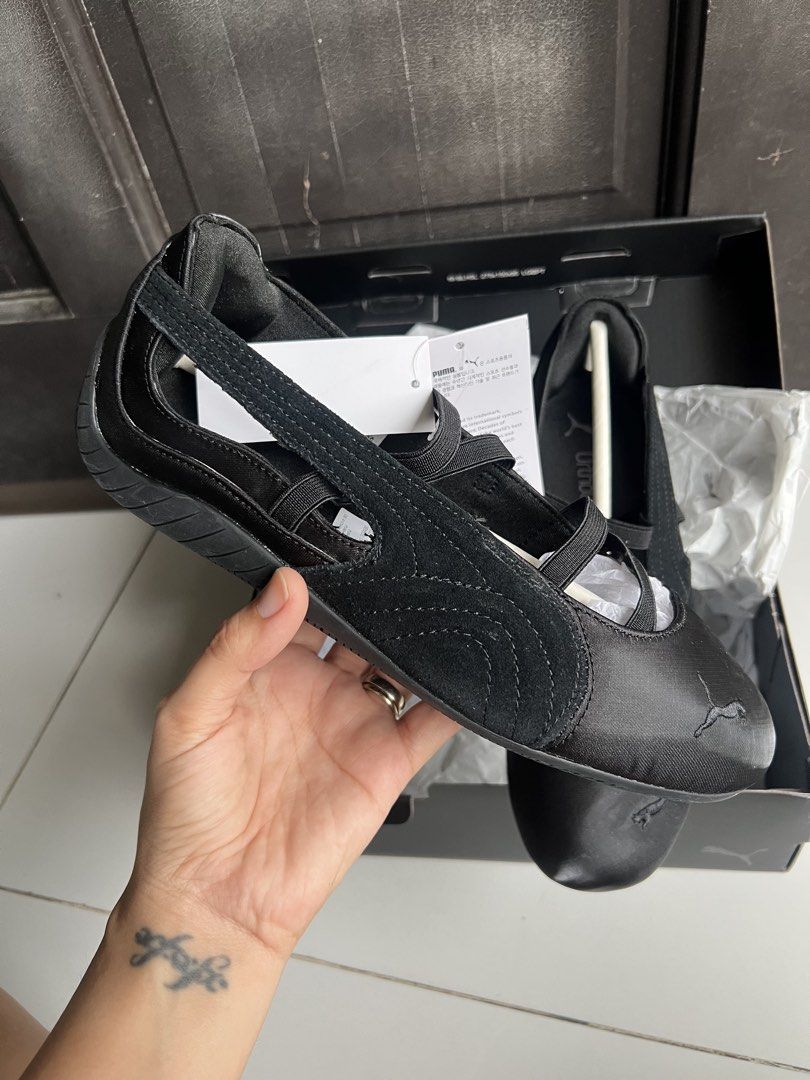 Authentic Puma Speedcat Ballet Satin (Category: Sneakers) located in Las Pinas. Submitted by ohnaya_ (Listing ID 1470939653, Image 3). Description: Puma Speedcat Ballet Satin Color: Black-cool dark gray Size: 24cm Korea bought ₽3,990 📍Las Piñas .