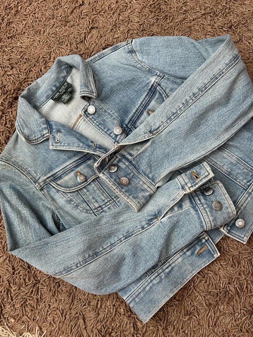Authentic RL Cropped Denim Jacket (Category: Coats, Jackets and Outerwear) located in Paranaque City. Submitted by madenise_declutter (Listing ID 1470978579, Image 1). Description: sooo nice and such good quality! like new and guaranteed auth from the states. cropped fit / for petite girlies but super cute. retails for 3k+ this is super steal!!!.