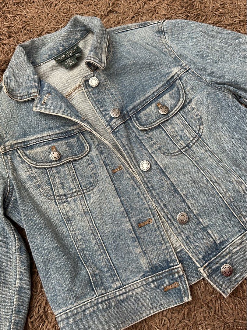 Authentic RL Cropped Denim Jacket (Category: Coats, Jackets and Outerwear) located in Paranaque City. Submitted by madenise_declutter (Listing ID 1470978579, Image 2). Description: sooo nice and such good quality! like new and guaranteed auth from the states. cropped fit / for petite girlies but super cute. retails for 3k+ this is super steal!!!.