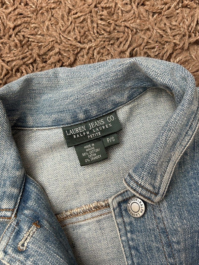 Authentic RL Cropped Denim Jacket (Category: Coats, Jackets and Outerwear) located in Paranaque City. Submitted by madenise_declutter (Listing ID 1470978579, Image 3). Description: sooo nice and such good quality! like new and guaranteed auth from the states. cropped fit / for petite girlies but super cute. retails for 3k+ this is super steal!!!.