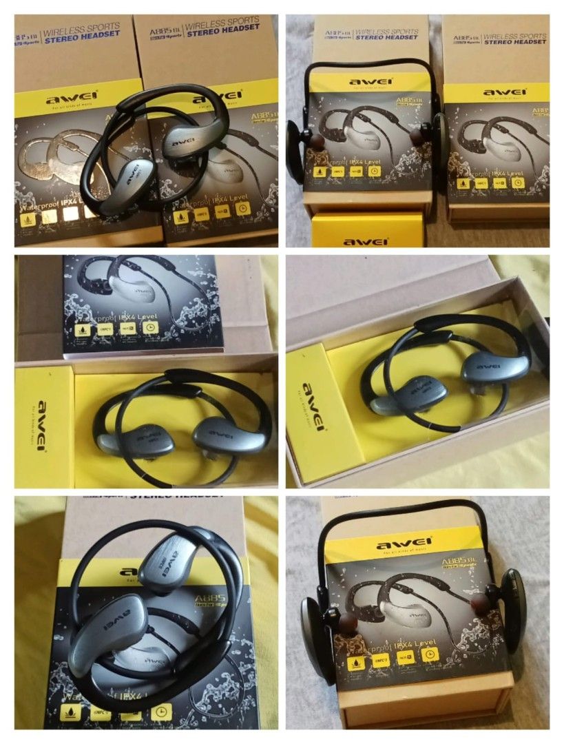 AWEI BLUETOOTH SPORTS HEADPHONES 🎧 (Category: Headphones & Headsets) located in Paranaque City. Submitted by audioaddict0517 (Listing ID 1470972223, Image 1). Description: .