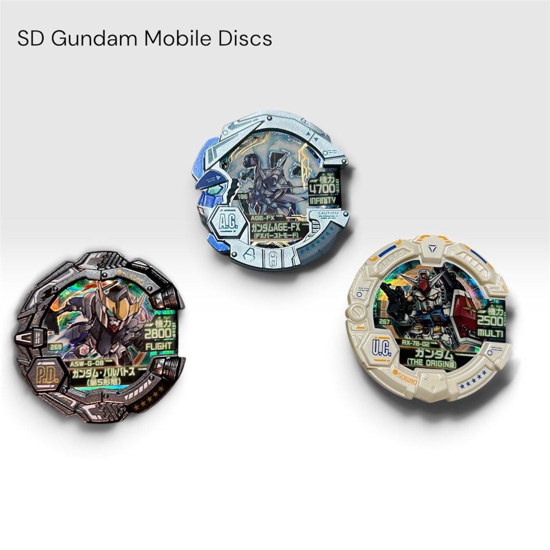 Bandai SD gundam mobile disc (Category: Other Merchandise) located in Zamboanga. Submitted by lcomprendio26013 (Listing ID 1471071349, Image 1). Description: 2 👁PLEASE READ THE DESCRIPTION BEFORE YOU ORDER OR CHAT ME👍 AUTHENTIC Brand: Bandai Selling as set 80 📢pay today,ship out tomorrow 📢All picture posted are actual item that will you get 📢📢pg hnd aq makarply dto sa carousel paki messge aq sa peysbuk SEARCH LZ FIGURE AND STUFF📢 .