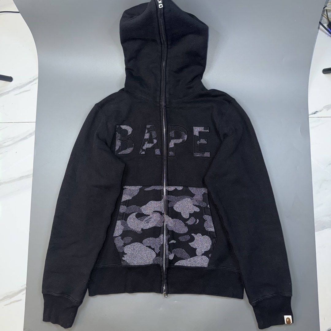Bape - Gray Camo Spell Out 3M Reflective Full Zip Jacket (Category: Coats, Jackets and Outerwear) located in Paranaque City. Submitted by millennial_goodz (Listing ID 1471058140, Image 1). Description: WTS Bape - Gray Camo Spell Out 3M Reflective Full Zip Jacket Size Small Dimensions: 19.5 / 24.5" Excellent to new Authentic DM.