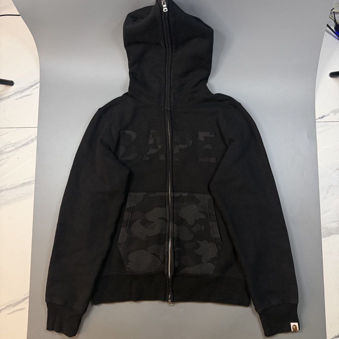 Bape - Gray Camo Spell Out 3M Reflective Full Zip Jacket (Category: Coats, Jackets and Outerwear) located in Paranaque City. Submitted by millennial_goodz (Listing ID 1471058140, Image 2). Description: WTS Bape - Gray Camo Spell Out 3M Reflective Full Zip Jacket Size Small Dimensions: 19.5 / 24.5" Excellent to new Authentic DM.