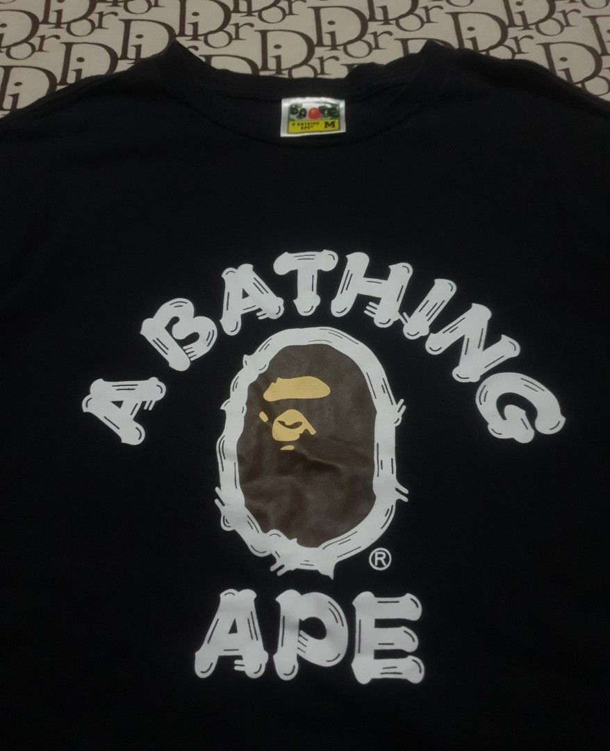 Bape college logo (Category: Tshirts & Polo Shirts ) located in San Fernando. Submitted by retro.district. (Listing ID 1471104865, Image 2). Description: - Bape college logo - Size: Large(20x27) - Condition: Excellent - No issue - Color Rate: 9.5/10.