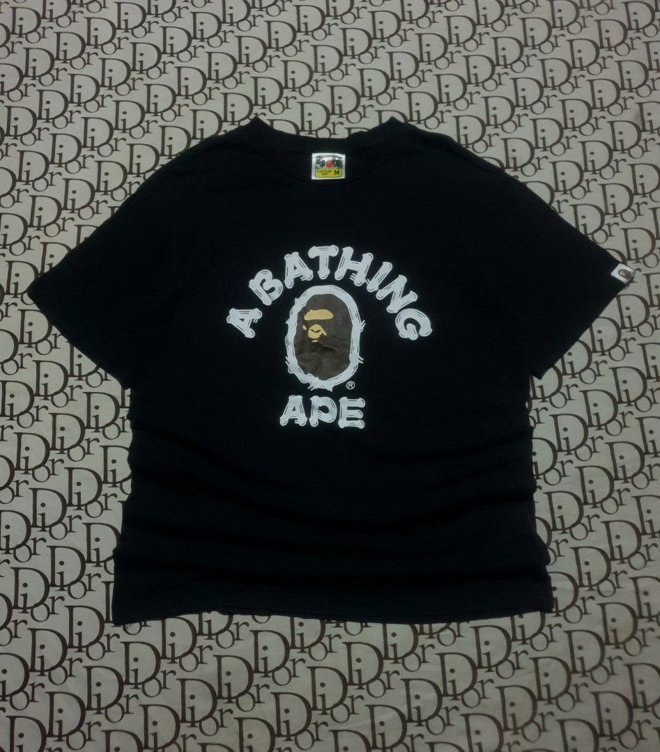 Bape college logo (Category: Tshirts & Polo Shirts ) located in San Fernando. Submitted by retro.district. (Listing ID 1471104865, Image 1). Description: - Bape college logo - Size: Large(20x27) - Condition: Excellent - No issue - Color Rate: 9.5/10.