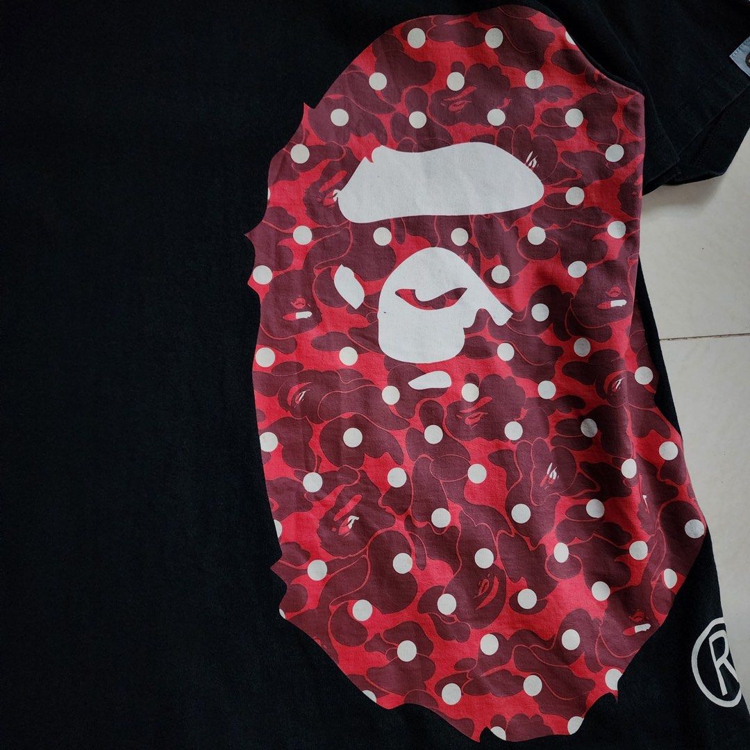 Bape Dot Camo Big Head (Category: Tshirts & Polo Shirts ) located in Asingan. Submitted by add2kurt (Listing ID 1470969230, Image 2). Description: Size Medium on Tag Dimension Width: 20 Length: 27 Color rate: 9 or better.