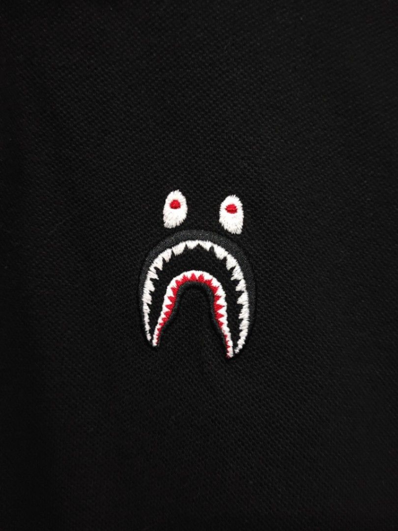 Bape Small Shark Polo Shirt (Category: Tshirts & Polo Shirts ) located in Rosales. Submitted by kudoscache (Listing ID 1471079636, Image 3). Description: - Brand: Bape - Waist: 20 | Length: 27.5 / 28.5 - Color: Black - slightly nego payment: maribank / gotyme courier: J&T.
