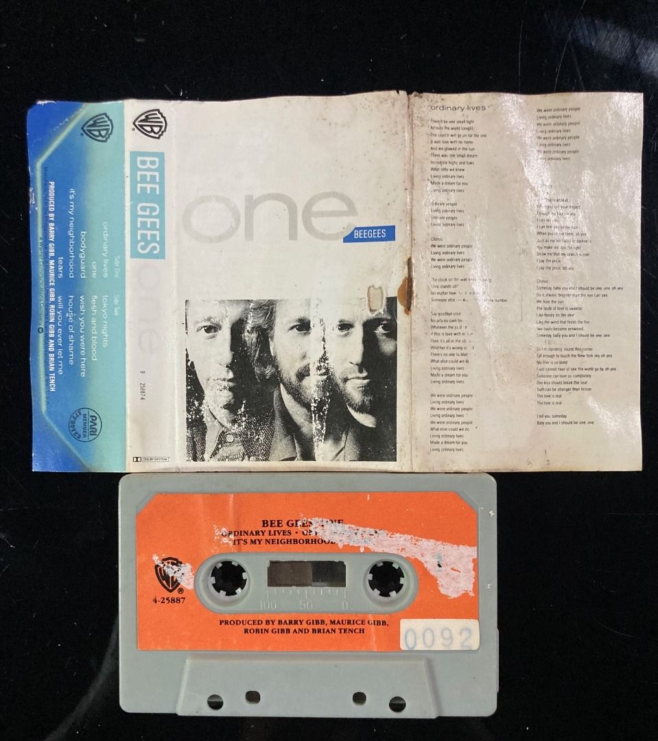 BEE GEES One PHILIPPINES Cassette Tape (Category: CDs & DVDs) located in Manila. Submitted by musika_pilipinas (Listing ID 1471011374, Image 3). Description: Me water damage yung inlay (check photos).