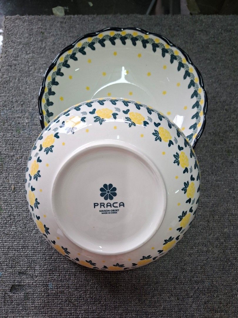 Bella maison bowls (Category: Other Kitchenware & Tableware) located in Quezon City. Submitted by sabadojuliet25680 (Listing ID 1470977755, Image 3). Description: Bella maison bowls blue and yellow floral pattern all goods no issue no chips 2pcs available.