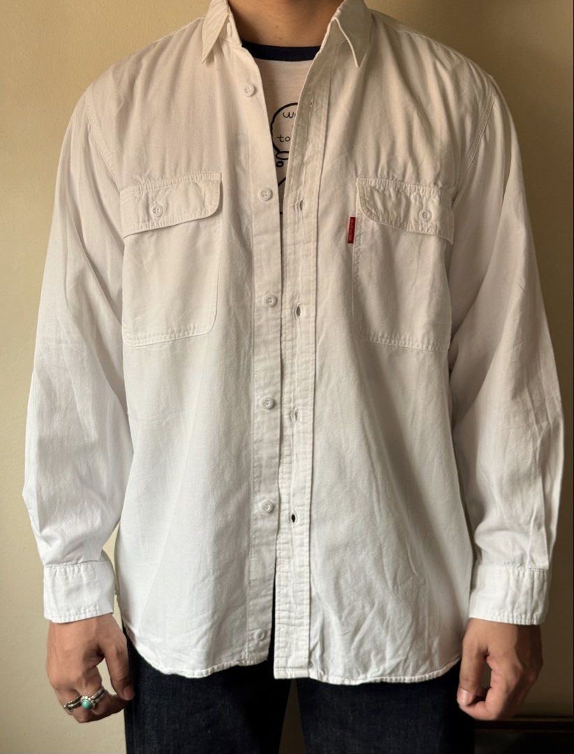 Big John White Long Sleeve Button Down Shirt Size M (Category: Formal Shirts) located in Manila. Submitted by store6020 (Listing ID 1470934328, Image 2). Description: Vintage 90s-00’s BIG JOHN White Denim Work Shirt JOHNBULL (株式会社ジョンブル) is a highly respected Japanese heritage casual fashion and denim brand founded in 1952 in Kojima, Kurashiki, Okayama Prefecture—the legendary capital of Japanese denim. Originally established under the name Kanewa