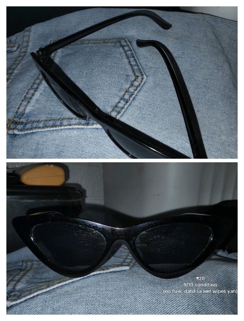 Black Cat-eye Sunglasses (Category: Sunglasses & Eyewear) located in Caloocan City. Submitted by thriftjz (Listing ID 1471105509, Image 1). Description: condition 9/10 loc: South Caloocan.