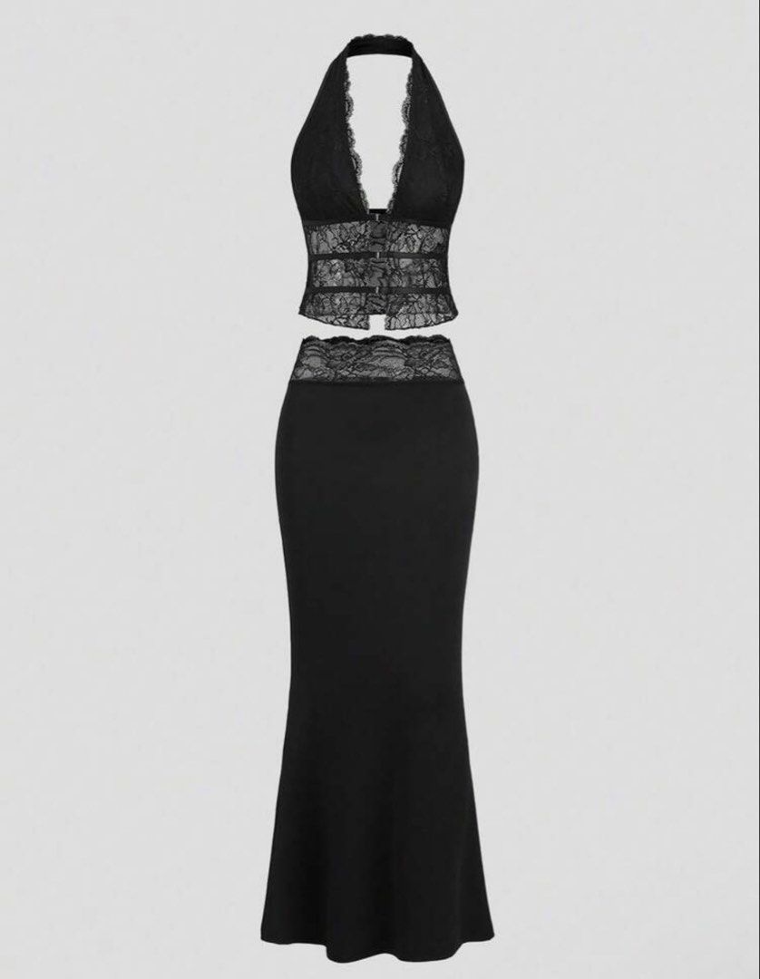 black lace 2 two piece set top skirt (Category: Sets or Coordinates) located in Makati City. Submitted by santanajdd (Listing ID 1471076876, Image 2). Description: 💬 dm for more info 📍 based in makati rfs: decluttering * comes w both top & skirt!.
