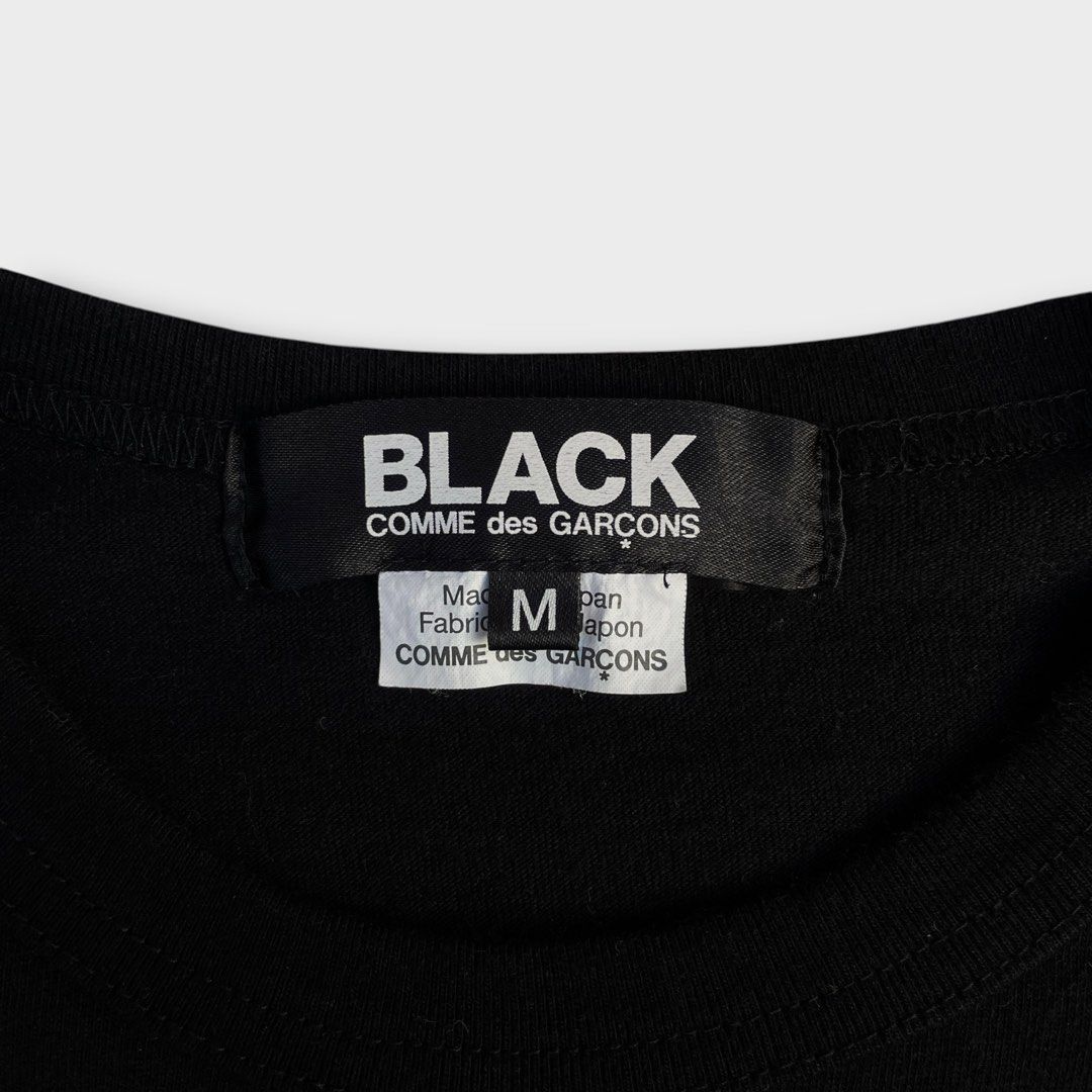 BLACK S/S25 - Comme des Garcons - Pure Mind Full Heart Statement Tee (Category: Tshirts & Polo Shirts ) located in Los Banos. Submitted by declutterking (Listing ID 1471087815, Image 3). Description: Size Medium on tag • modern release • asian sizing Dimensions: 16" shoulders 18" chest 26.25" length 7" sleeves Good as new condition Authentic.