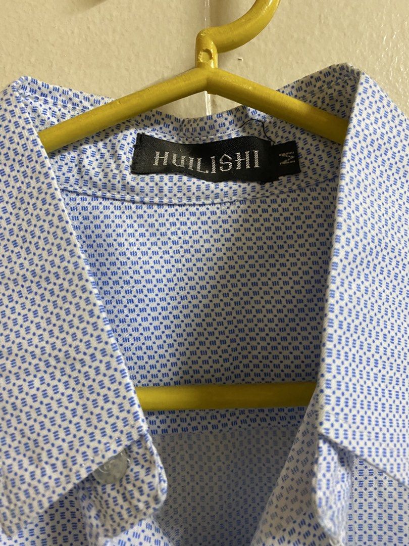 Blue Patterned Short Sleeve Button Shirt (Category: Tshirts & Polo Shirts ) located in Makati City. Submitted by pepperstoremerch (Listing ID 1471091594, Image 3). Description: Brand new W/ Tag Huilishi Blue Button Shirt Size Medium Cotton Brand new Please see pictures D0126 P261030R.