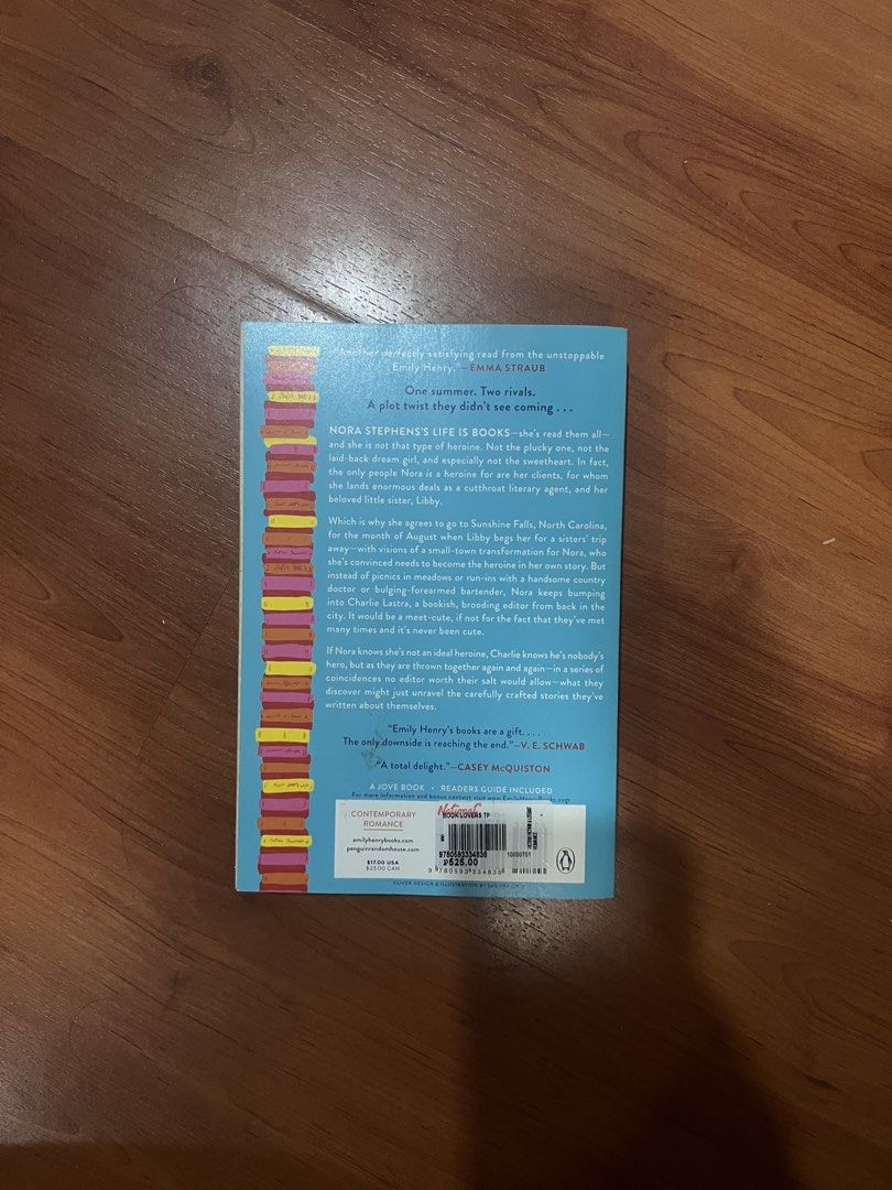 Book Lovers by Emily Henry (Category: Storybooks) located in Manila. Submitted by prelovedbycharles (Listing ID 1470977938, Image 3). Description: Book Lovers by Emily Henry Price: ₱350 (Slightly Nego) Original price: ₱525 (bought from National Book Store) Condition: - Pre-loved book - Has yellowing on the pages due to age Mode of Payment: GCash only Mode of Delivery: Lalamove only (shouldered by the buyer) 📍 Location: Metro Manila only 📩 Messa
