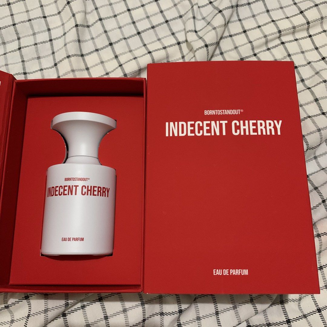 50 ml Born To Stand Out Indecent Cherry EDP (Category: Fragrance & Deodorants) located in Quezon City. Submitted by itscxyy (Listing ID 1470972742, Image 1). Description: - 50 ml Authentic Born To Stand Out Indecent Cherry Eau de Parfum (Bought from Art of Scent) - Condition: Only sprayed a few times and did not use frequently (only used like twice). - Still have in original packaging and paperbag - Expiry Date: 2031/07/13 - Perfect for gifting o