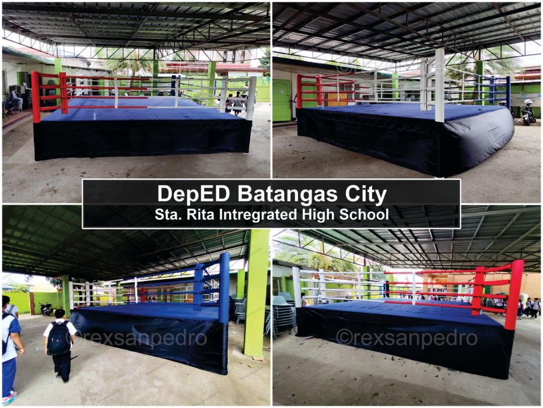 Boxing Ring Fabrication (Category: Other Sports Equipment and Supplies) located in Mandaluyong City. Submitted by sparmate (Listing ID 1470962395, Image 2). Description: Pro-Grade Boxing Ring & Pro-Wrestling Ring FABRICATION: Sizes: 12ft x 12ft to 24ft x 24ft x (ht) 'See photos of (some) our finished products' Check out our FB Page: BOXING RING FABRICATION & RENTAL (Pound Sporting Goods Shop) » + + + + + + + + + + + + » Professional Boxing Ring R