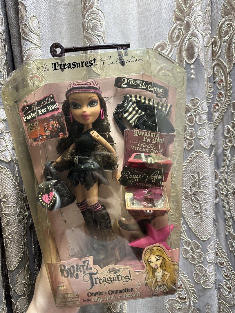 BRATZ — Treasures Yasmin (NIB) (Category: Designer & Blind Box Toys) located in Quezon City. Submitted by hunterxbns (Listing ID 1471080176, Image 1). Description: — Never opened and sealed — Dirt on lips but can remove once you unsealed them — Aging box as shown on pics — Complete inclusions.