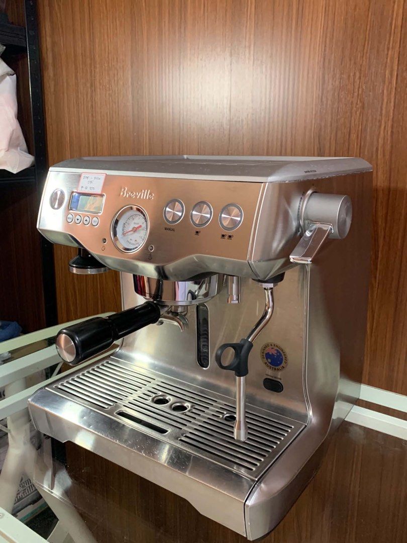 Breville Dual Boiler Espresso Machine (Category: Coffee Machines & Makers) located in Pulilan. Submitted by sebbii (Listing ID 1470958975, Image 3). Description: - Brand: Breville Dual Boiler Espresso Machine - Material: Premium stainless steel housing with clean drip tray - Features: Professional built-in pressure gauge, powerful steam wand, and included portafilter - Plug Type: Standard plug (ready to use in PH outlets) - Condition: Well-mainta