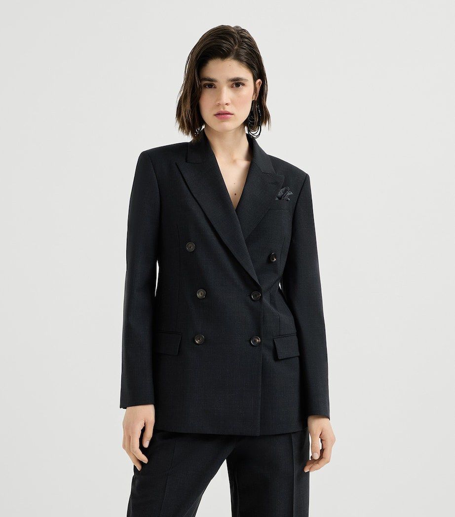 BRUNELLO CUCINELLI - WOOL BLEND DOUBLE BREASTED JACKET (Category: Coats, Jackets and Outerwear) located in Cavite. Submitted by _Gizmo (Listing ID 1471029895, Image 1). Description: Brunello Cucinelli - Wool Blend Double Breasted Jacket Size tagged: 40 Measurement Width: 19’ Inch Length: 28’ Inch Shoulder: 16’ Inch Sleeve: 24’ Inch Lightly used | Very good condition Made In Italy .