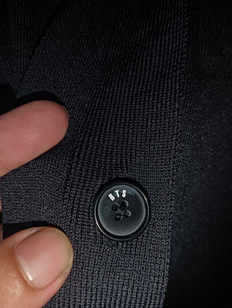 BTS Butter Black Cardigan (Category: Coats, Jackets and Outerwear) located in Taguig. Submitted by dandanathriftshop (Listing ID 1470984253, Image 3). Description: FORSALE ‼️ BTS BUTTER CARDIGAN ASNEW CONDITION NO ISSUE 10/10 COLORRATE & CONDITION MEDUIM ON TAG 21 WIDTH 27 LENGTH 1500+ SHIPPING FEE DM📥.