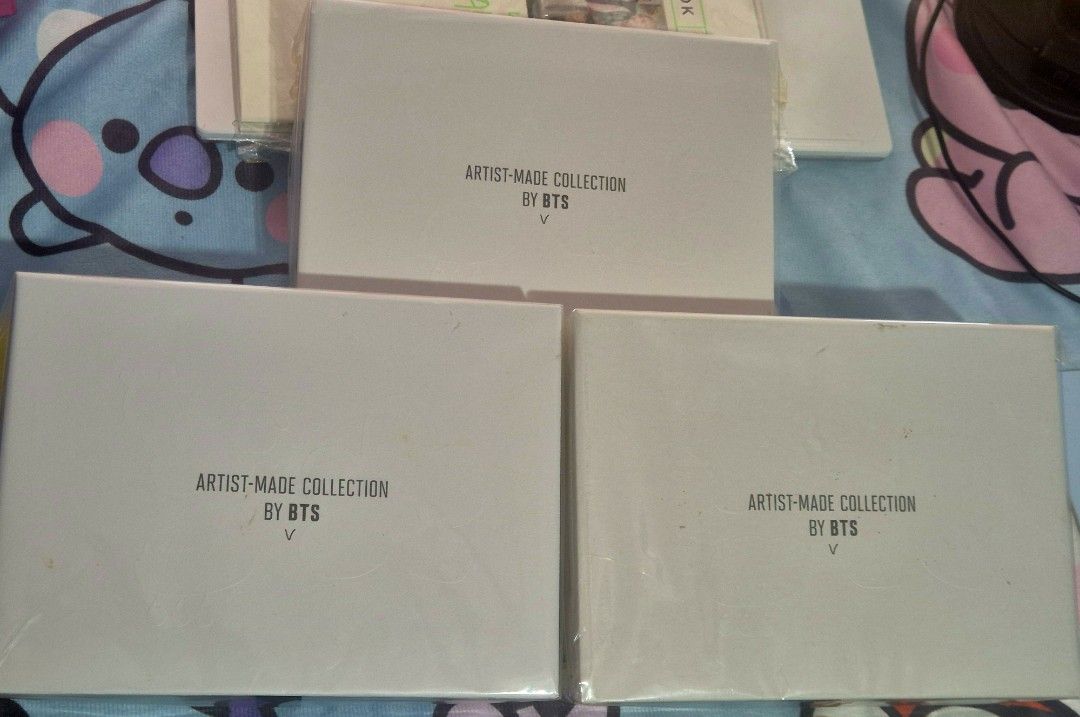 BTS V Artist-Made Collection Brooch Set (Category: Brooches) located in Makati City. Submitted by neri_11 (Listing ID 1470997752, Image 1). Description: - BTS V Artist-Made Collection brooch sets: Flower Buddies, Faces, and Cloud Drops. - Official merchandise from Big Hit Music. - All pins sealed in original plastic bags inside white boxes. Outer boxes included. - Great addition for any ARMY collection. Php 7500 for 3 sets. Php 2600 per set..