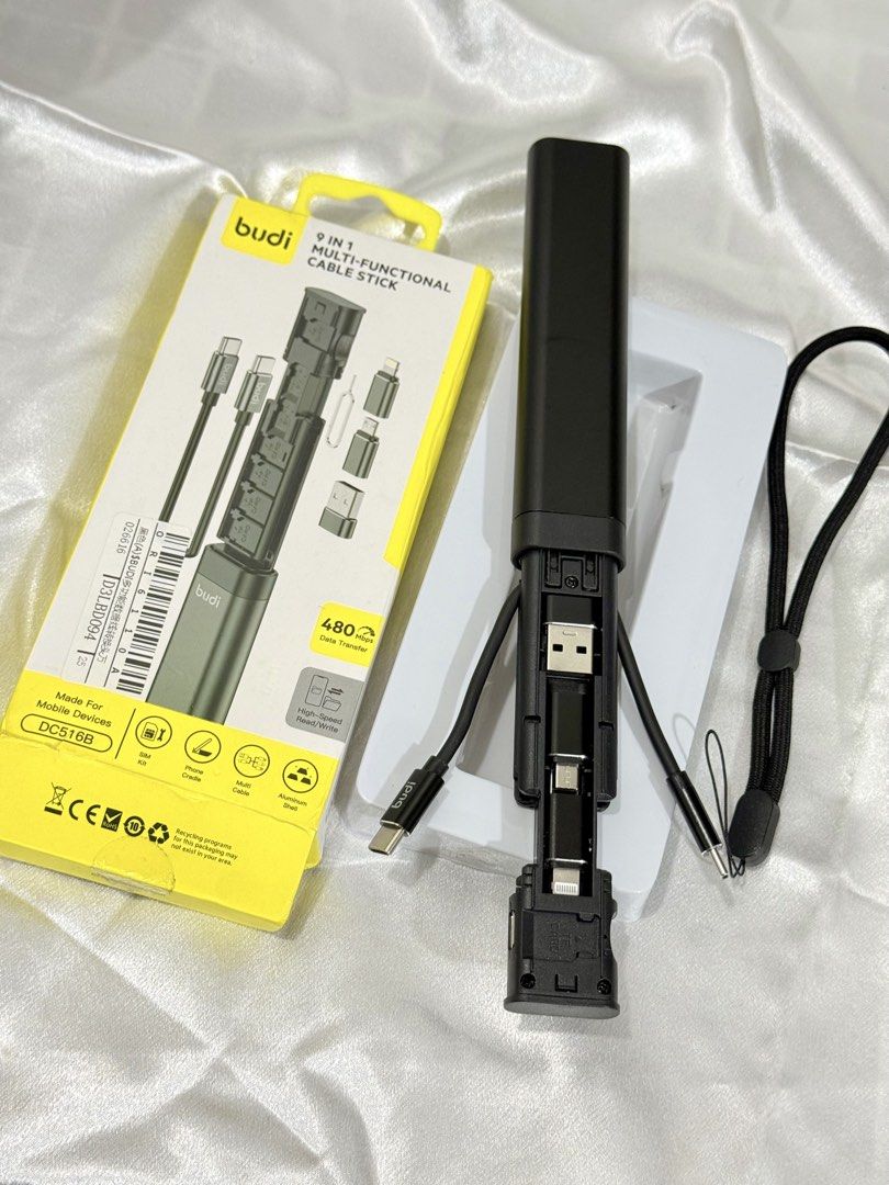 Budi 9-IN-1 Multi-functional Cable Stick Multi-Cable 6 Types Cable With SIM KIT TF Card Memory Reader Phone Cradle (Category: Looking For) located in Mandaluyong City. Submitted by diafazar (Listing ID 1471091587, Image 1). Description: .