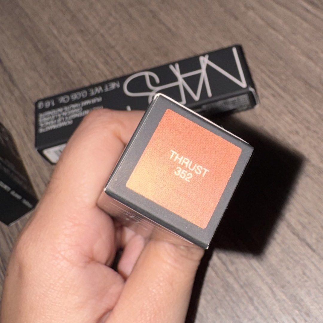 BUNDLE AUTHENTIC NARS Makeup Bundle Blush Air Matte Lip Color Lip Pencil (Category: Makeup) located in Manila. Submitted by cheesetinefinds (Listing ID 1471036932, Image 2). Description: - Authentic NARS makeup bundle - Includes Orgasm Rush blush - Includes Thrust 352 air matte lip color - Includes Cruella 185 powermatte high-intensity lip pencil - Brand new and 100% unopened in original boxes - Selling as a complete set only.