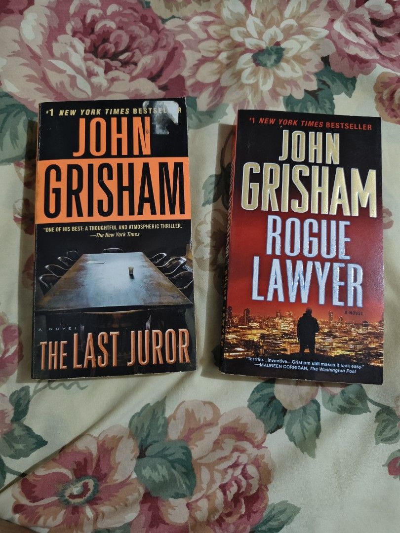 Bundle John Grisham Paperback books (Category: Storybooks) located in Paranaque City. Submitted by fabbieb (Listing ID 1471104656, Image 1). Description: John Grisham bundle of 2 paperback The Last Juror Rogue Lawyer ❗❗used --- pls manage your expectations expect folds, yellowish pages P200 plus sf Location: Parañaque City ➡️ NO RUSH SHIPPING PLEASE ⬅️ ✅grab/lalamove ✅ gogoexpress - 3-5 business days for Mmla delivery ( expect delays) ✅book your 