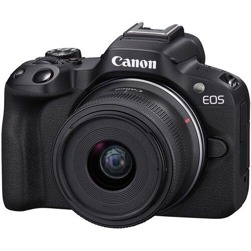 Canon EOS R50 Mirrorless Camera with RF-S 18-45mm Lens (Category: Cameras) located in Cebu City. Submitted by ahrther (Listing ID 1471097594, Image 1). Description: - Model: Canon EOS R50 Mirrorless Camera (Black) - Lens: RF-S 18-45mm f/4.5-6.3 IS STM zoom lens included - Design: Compact body with a comfortable, deep right-hand grip - Controls: Conveniently placed mode dial and power switch on the top plate - Flash: Built-in pop-up flash unit rig