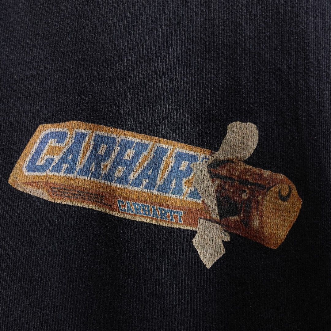 CARHARTT CHOCOLATE BAR BLACK TEE (Category: Tshirts & Polo Shirts ) located in Koronadal. Submitted by thriflex.29 (Listing ID 1470947104, Image 2). Description: CARHARTT CHOCOLATE BAR TEES Size: Large Measurements: Width 22.5 Length 29 Condition: 9/10 - Excellent Colorate: 9/10 Issue: Minor Hairlines print Mine: 499.