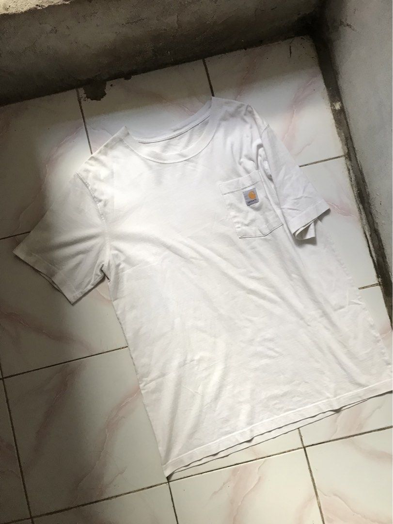 CARHARTT TEE SHIRT (Category: Activewear) located in Manila. Submitted by crismil1 (Listing ID 1470969332, Image 2). Description: DIMES 28.5 LENGTH 22 WIDTH ISSUE: FADE TAGS/ CUT 10/10 COLOR RATE AS NEW CONDITION .