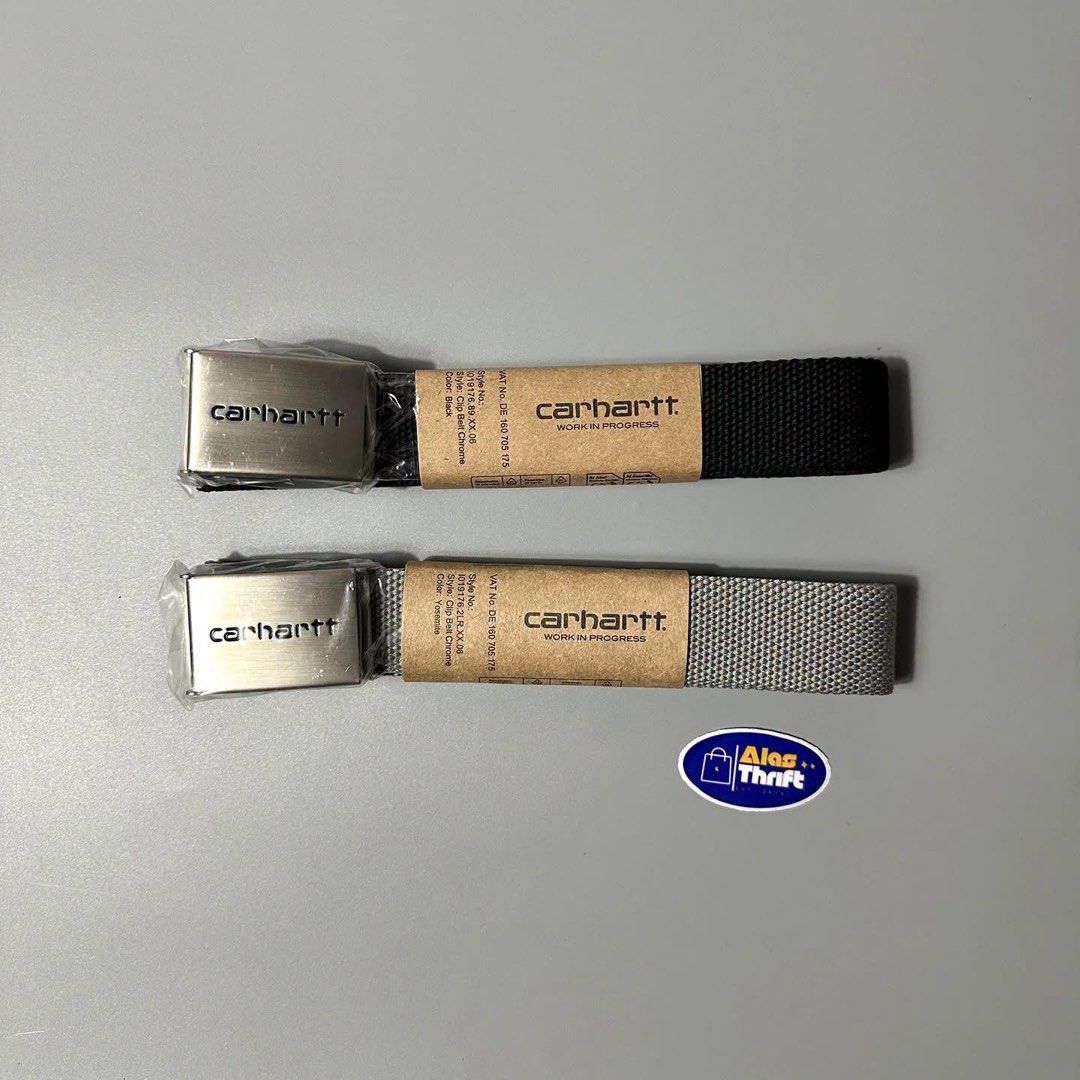 Carhartt WIP Chrome Belt (Category: Belts) located in Davao. Submitted by alasthrifts (Listing ID 1470956531, Image 1). Description: Carhartt WIP Clip Chrome Belt 🇺🇸 Direct from USA - 100% Authentic & Brand New AVAILABLE COLOR/S: BLACK & GRAY DM TO INQUIRE ✉️ IG: @alasthrifts OFFICIAL WEB STORE LINK IN BIO .