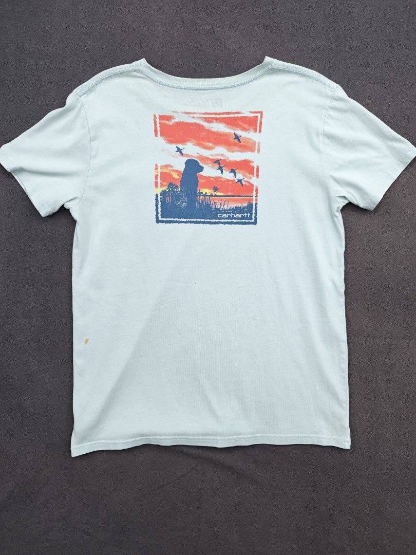 Carousell Carhartt Mint Green Pocket (Category: Tshirts & Polo Shirts ) located in Bulacan. Submitted by pzj_thrift (Listing ID 1471034133, Image 2). Description: youth size condition 9/10 color rate 9/10 issue multi stains.