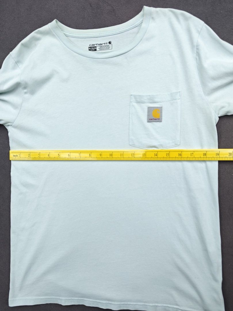 Carousell Carhartt Mint Green Pocket (Category: Tshirts & Polo Shirts ) located in Bulacan. Submitted by pzj_thrift (Listing ID 1471034133, Image 3). Description: youth size condition 9/10 color rate 9/10 issue multi stains.