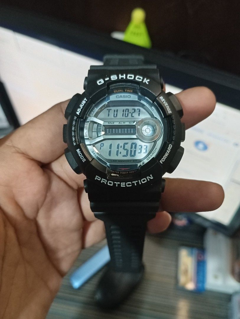 Casio G-Shock GD-110 Digital Watch Black (Category: Men's Watches) located in Manila. Submitted by jcaseanti (Listing ID 1470952439, Image 1). Description: Authentic Casio G-Shock GD-110 (Black) - Fully working digital screen and battery powered - Tough resin strap with double-prong buckle and stainless steel back case - 20 bar water resistance (great for swimming and sports) - Dual time display, stopwatch, and lap memory features - Ideal daily b