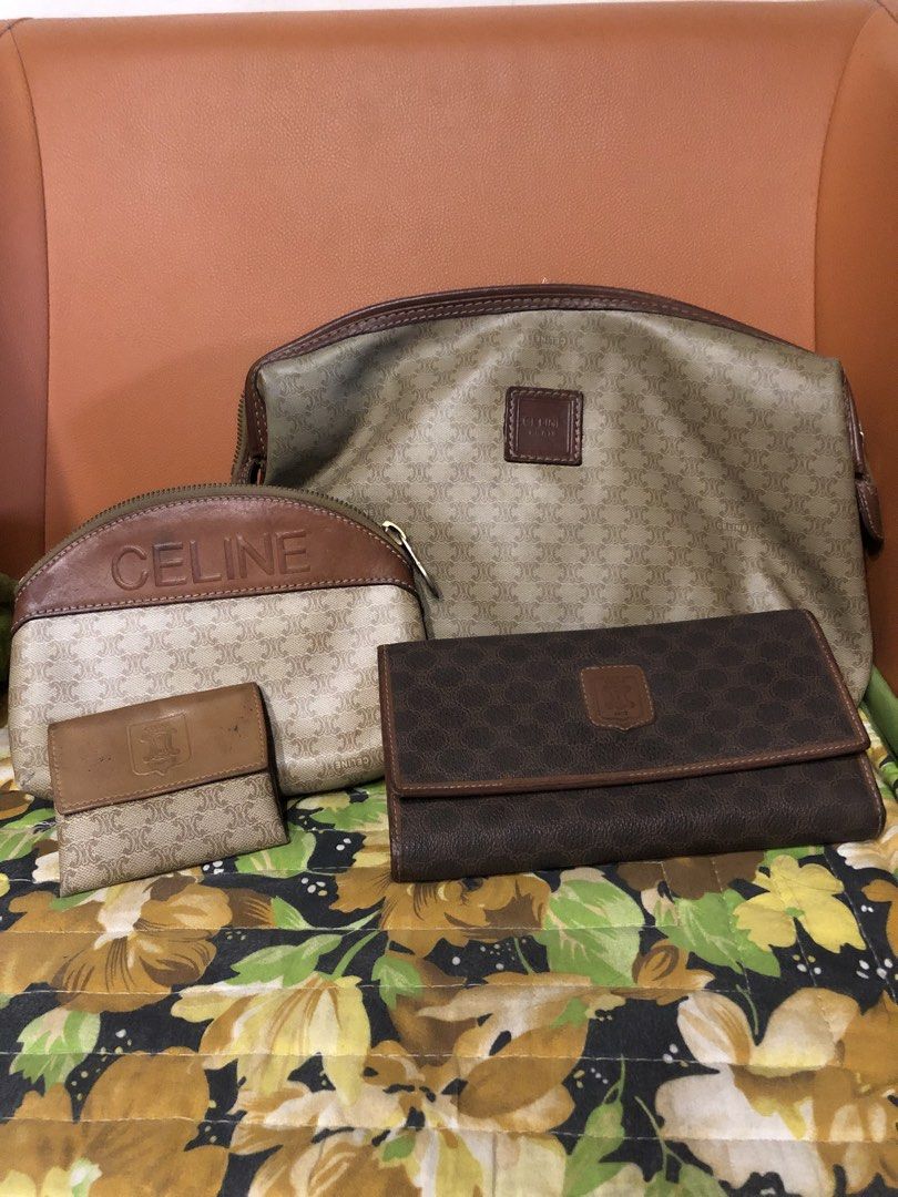 Celine Macadam Monogram Bags and Wallets Set (Category: Luxury Bags & Wallets) located in Quezon City. Submitted by yunajohan24 (Listing ID 1470933323, Image 1). Description: - Authentic Celine Macadam 4-Piece Bundle Set - Classic brown monogram print with premium leather trim - Includes 1 spacious pouch, 1 cosmetic pouch, and 2 wallets - Matching collector's set, perfect for everyday use .