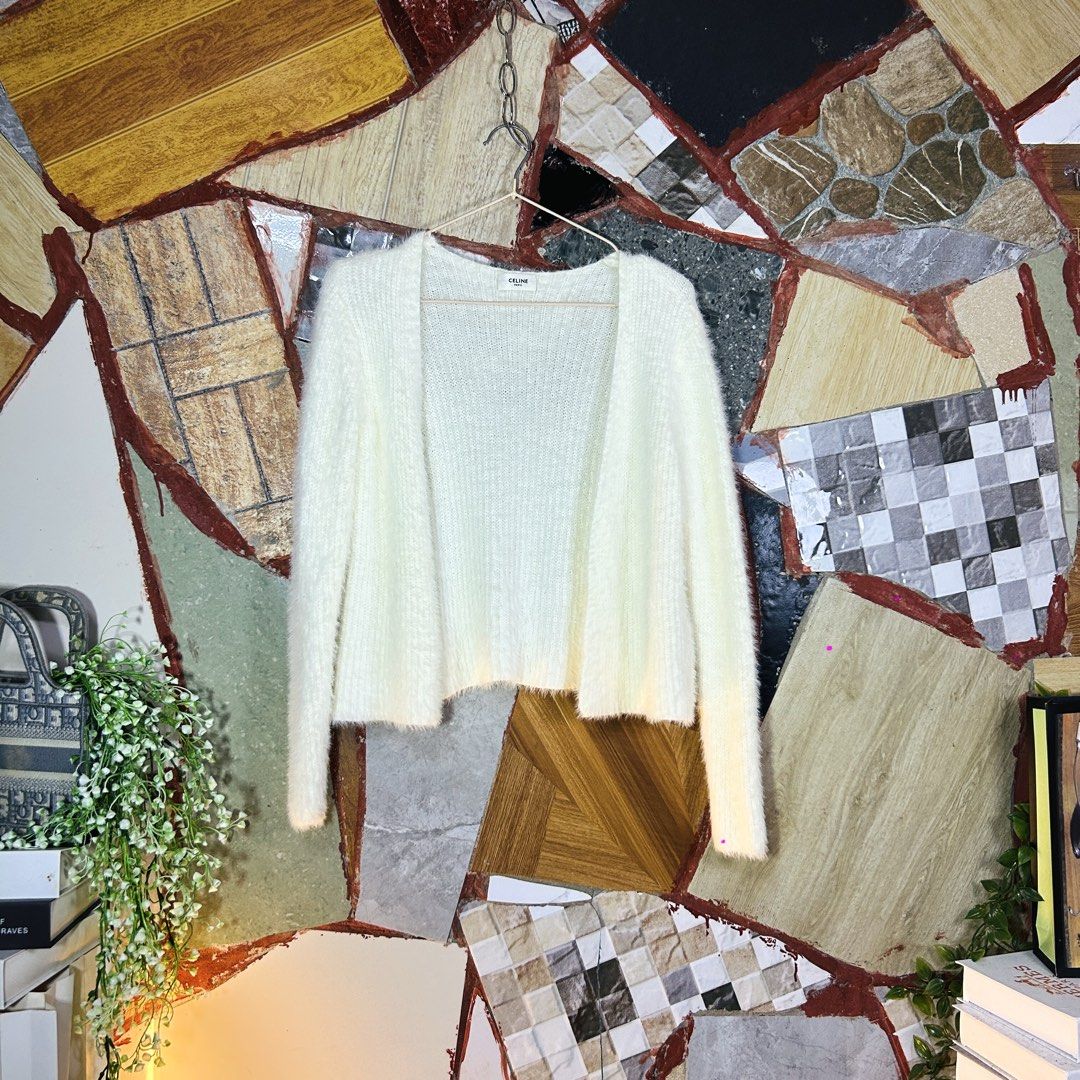 Celine set cardigan & top (Category: Luxury Apparel) located in Baguio. Submitted by kckc_luxury (Listing ID 1471093972, Image 2). Description: 🌸 TINY PINK SPOTS ARE LENS DAMAGE, NOT CLOTH STAINS ————————— ❗️KINDLY READ BEFORE MAKING AN OFFER❗️ LISTING DETAILS size:Small width x length (inches):(cardigan 20x20) (top 15x19) condition: EXCELLENT --- MOP: Gcash / BPI MOD: J&T / JRS LOCATION: Baguio City --- NOTE: • Manage your expectations • Photos