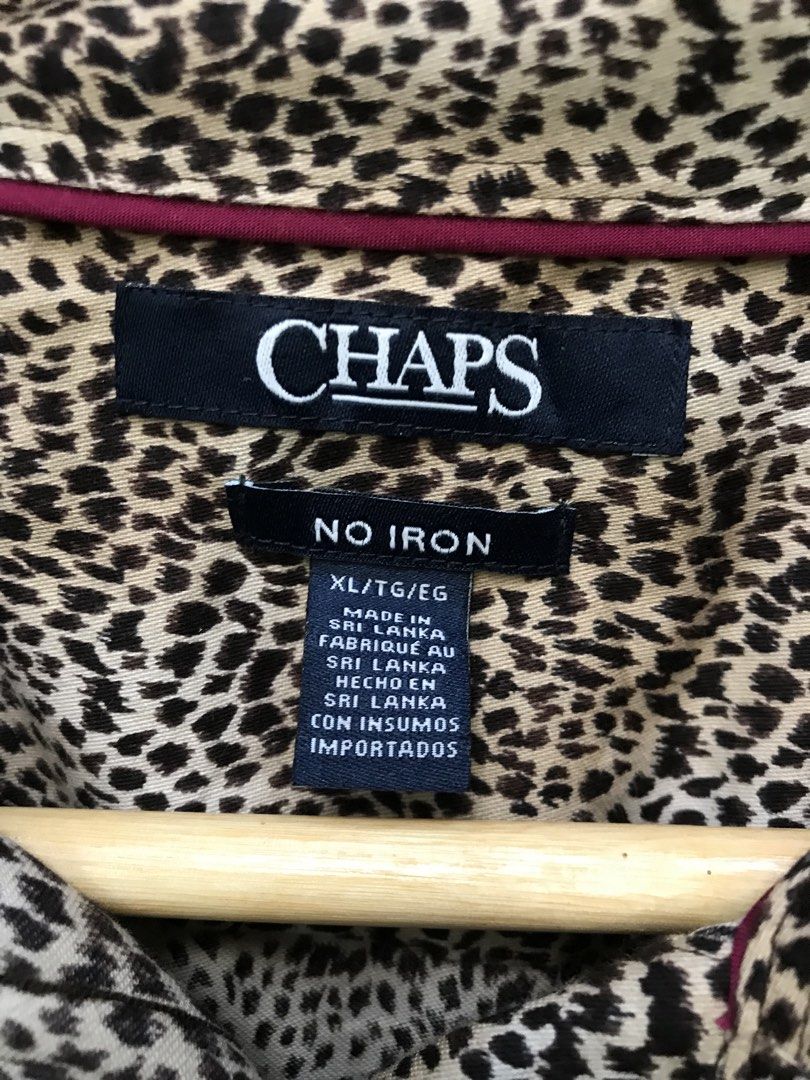 CHAPS LEOPARD SKIN BOTTON DOWN POLO LONG SLEEVE (Category: Longsleeves) located in Salug. Submitted by bagdoi_finds (Listing ID 1471058565, Image 3). Description: .