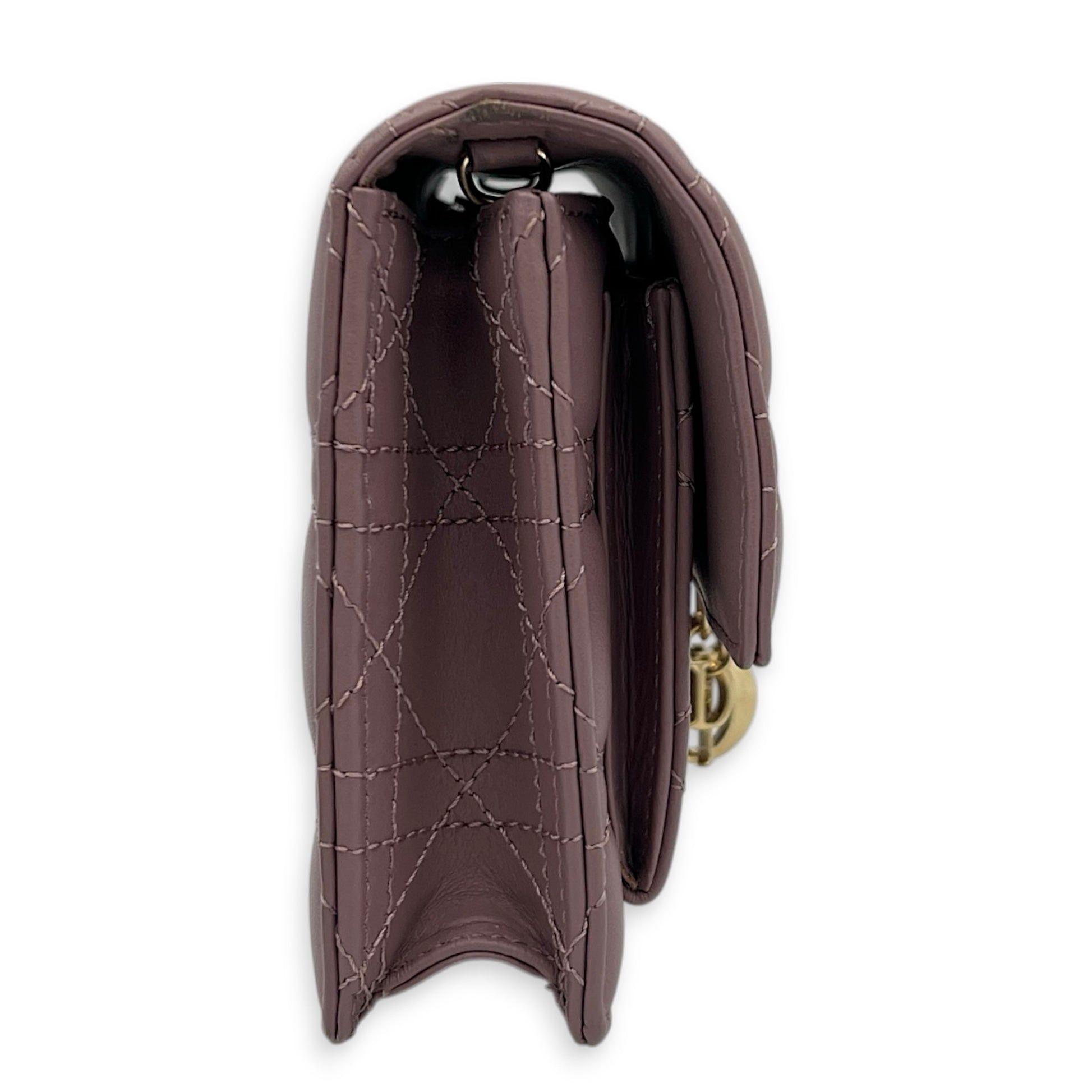Christian Dior Miss Dior Pink Wallet On Chain in Lambskin, Gold ...
