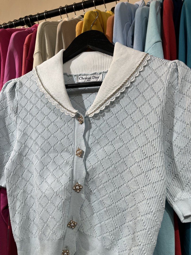 Christian Dior Shortsleeve Knitted (Category: Shirts) located in Lucban. Submitted by rep.rznt (Listing ID 1470968504, Image 2). Description: Dimes: 15 width, 18 length No washtag.