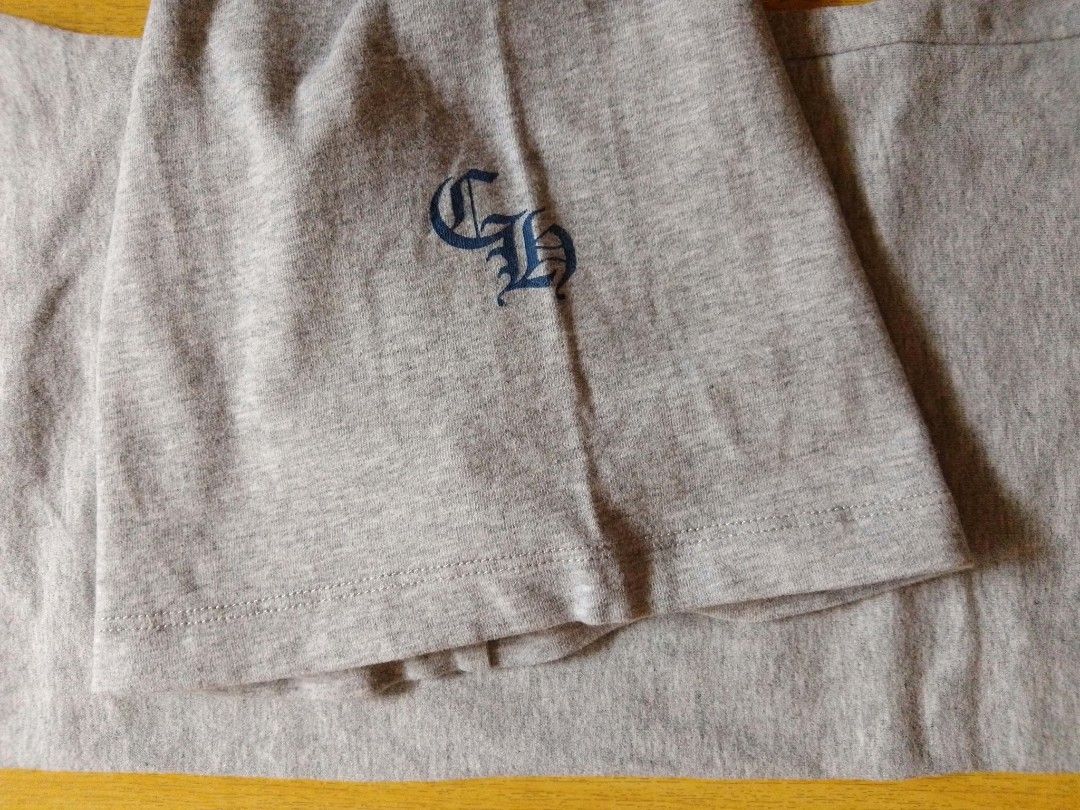 Chrome Hearts Grey Foldover Lounge Pants (Category: Other Bottoms) located in Cabuyao City. Submitted by love.gie (Listing ID 1471113373, Image 3). Description: - Brand: Chrome Hearts - Color: Grey - Material: Soft, premium cotton - Style: Relaxed fit with a slight flare at the bottom and a trendy foldover waistband - Details: Signature gothic text branding on the front waistband and near the left ankle hem - Condition: Like New - Mode of Payment