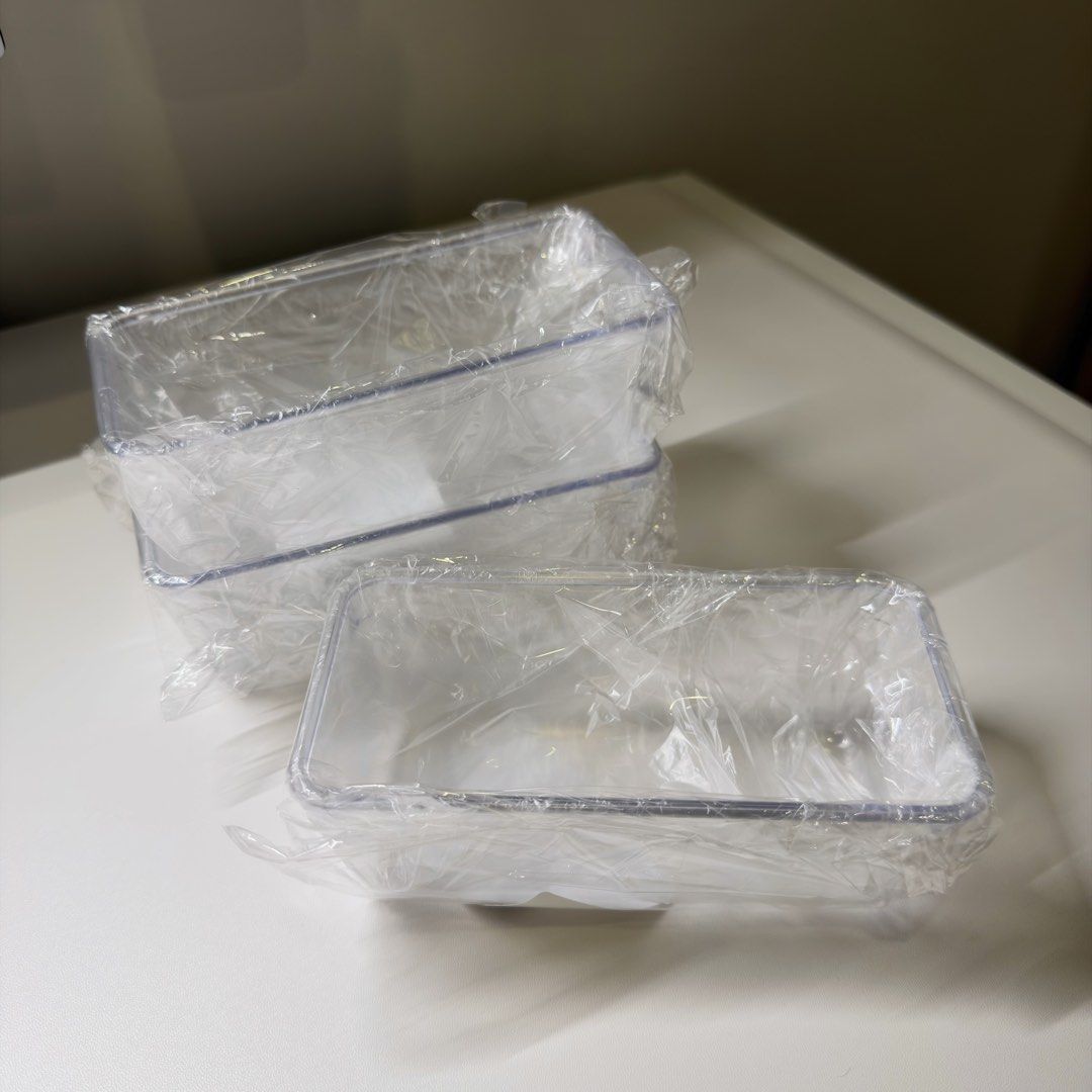 Clear acrylic storage organizer (Category: Storage Boxes & Baskets) located in Quezon City. Submitted by aj.mnl (Listing ID 1471090522, Image 1). Description: 1 pc for 35 3 pcs for 100 Size: 15.2 x 7.5 x 5cm.