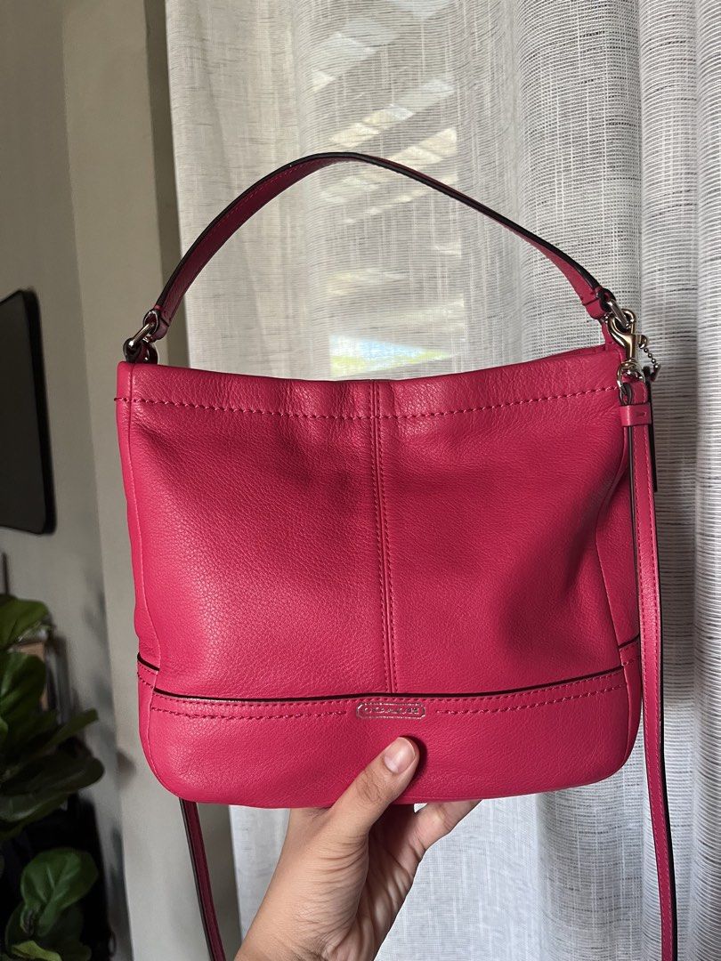 Coach Park Mini (Two Way) (Category: Cross-body Bags) located in Bacolod City. Submitted by gin.knee (Listing ID 1471077053, Image 1). Description: Coach Park in Mini size ✔️Fuchsia / Hot Pink color ✔️RANK SA, can pass as new ✔️No issues at all ✔️Bright silver hardware.