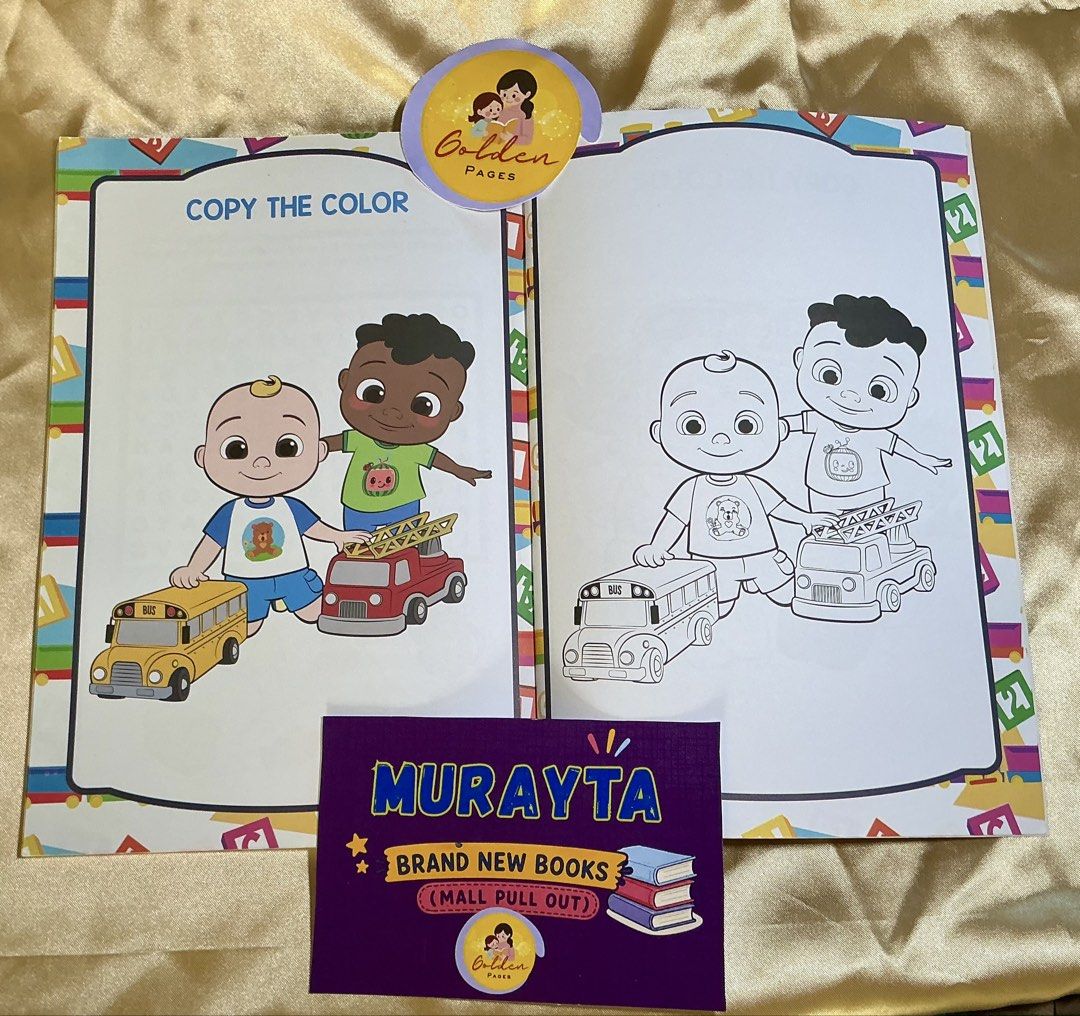 Cocomelon Coloring and Activity Book (Category: Children's Books) located in Manila. Submitted by gintonglibro (Listing ID 1471031840, Image 3). Description: Brand New Activity Book For only ₱159 🌈🎨 No more guessing games sa pagpili ng colors, mga momshie! 💖 With our Cocomelon Copy the Color Book, madali na lang sundan ng mga chikiting ang tamang kulay! 🖍️✨ Enjoy na sa coloring, matututo pa silang kumilala at mag-match ng colors habang naglal