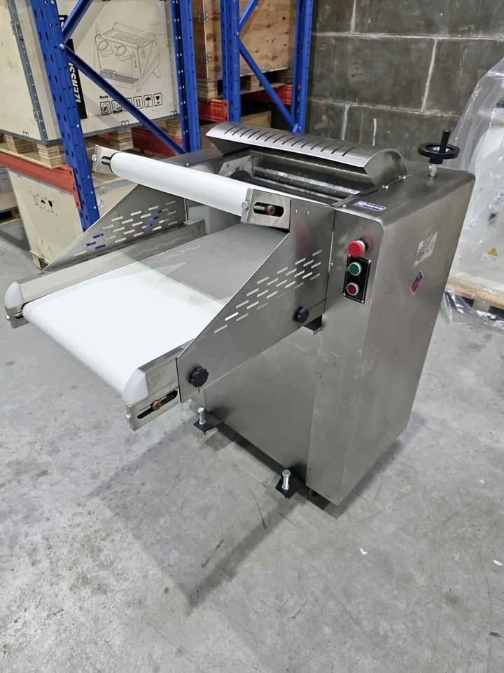 Commercial Automatic Dough Roller (Category: Industrial Equipment) located in Manila. Submitted by allana_kwindustrial (Listing ID 1470985458, Image 1). Description: Commercial Automatic Dough Roller Dimensions: 130 x 77 x 113 cm Price: 91K Specifications: Heavy Duty / Commercial Use Roller Setting Range:8-25mm Maximum Rolling Weight: 15kg Power: 3 kW · 220V/ 60Hz Conveyor width: 50 cm ✔ Heavy Duty & High Performance ✔ 1 Year Warranty + After-Sal
