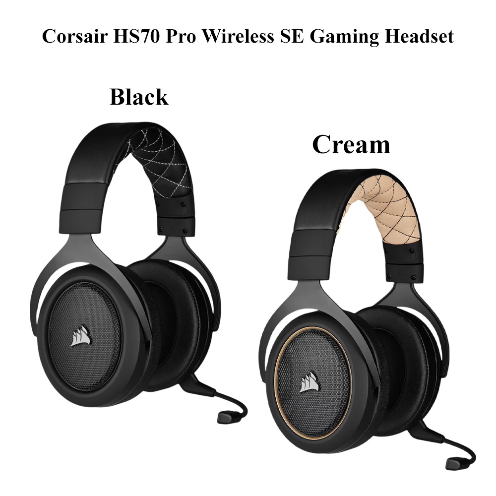 Corsair HS70 Pro Wireless SE Gaming Headset - Cream / Carbon, Audio ...