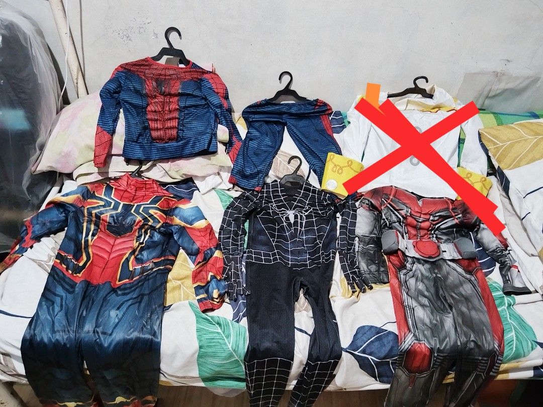 Costume For Kids (Category: Babies & Kids Fashion) located in Manila. Submitted by trixie1996 (Listing ID 1471020351, Image 1). Description: For sale Please read the description for kids Spiderman New Size 7-8 800 Spiderman Old version Size 5-6 500 Spiderman Black Size 5-6 700 Superhero Size 5-6 700 Mode of Delivery Jnt Grab Lalamove Gogoexpress Pickup are available Location San Juan manila Pm me if you're interested thankyou.