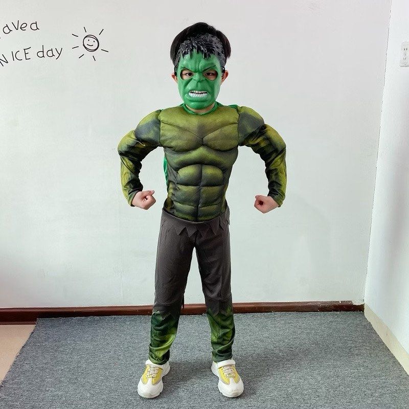 Costume Hulk Halloween (Category: Kids Wardrobes & Storage) located in Quezon. Submitted by closetby_gn (Listing ID 1470938573, Image 2). Description: Components: Jumpsuits & Rompers Gender: Unisex Color :Green Item Type: Sets Characters:Hulk Special Use: Costumes Size:Small S(90-115cm) Age: 3-4 yrs old No matter how thin you are, this costume suit for you and look stronger. It’s a very nice choice to buy for your boys or girls in halloween days~